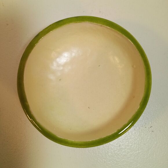 Vintage Holland Mold Ginger Jar MCM Avocado Green Handmade 6.5" Retro Decor Art - Picture 8 of 10